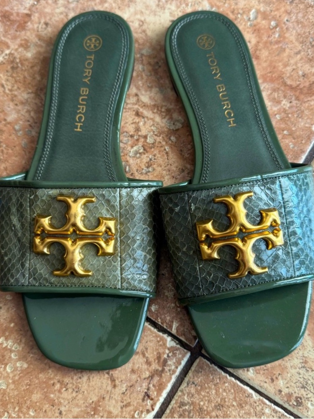 Tory Burch Snake Skin Sandals